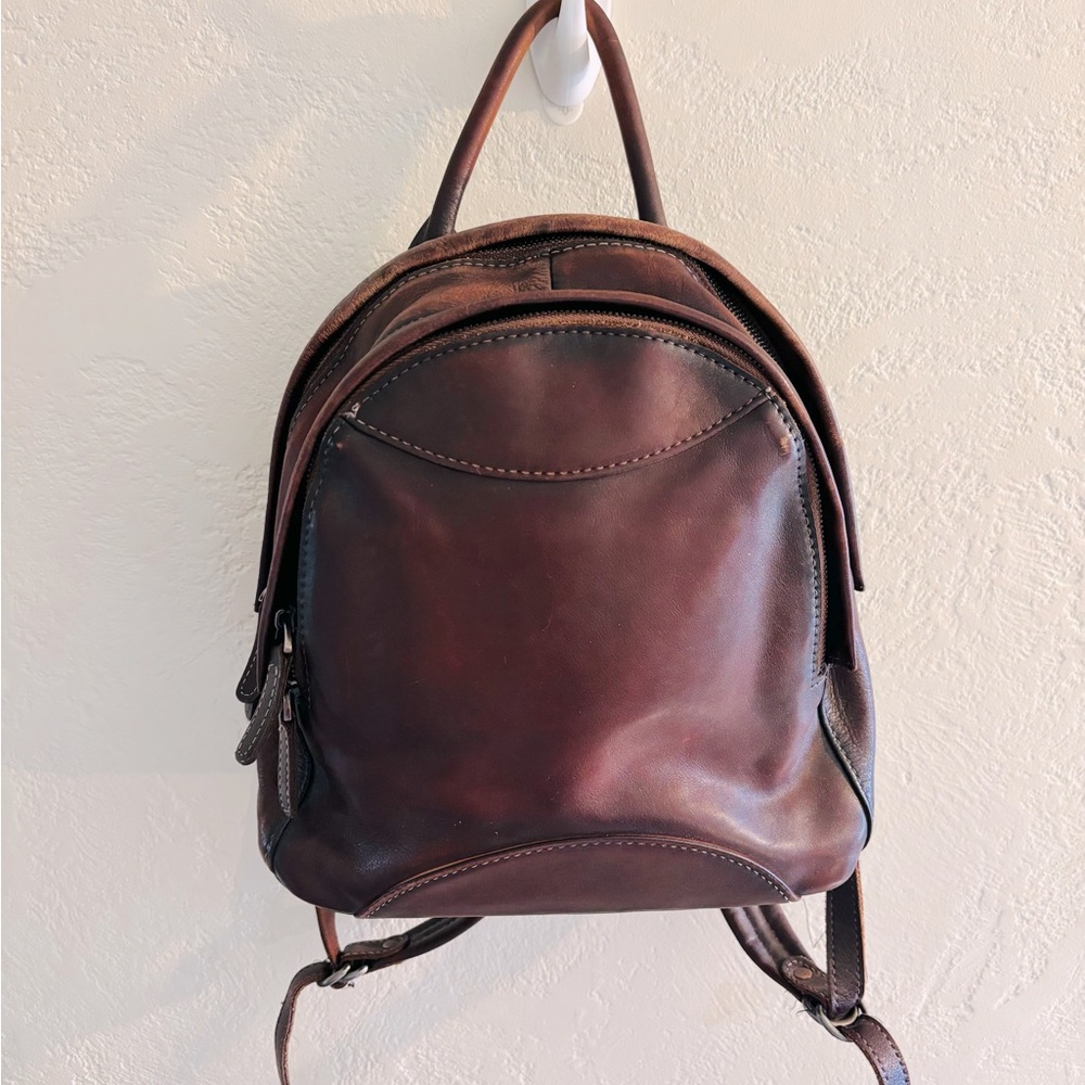 Classic Brown Leather Women's Backpack